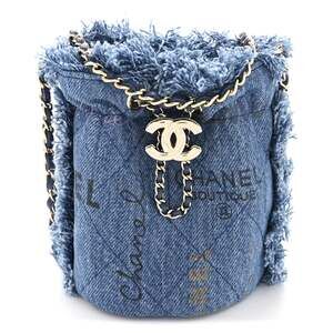 Chanel Denim Quilted Mood Mini Bucket #240640C19B